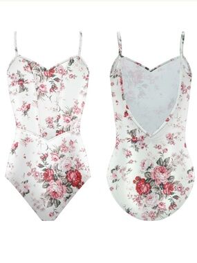 NWT Danse De Paris JARDIN ROSE ROUGE Ballet Dance Leotard in Adult Medium